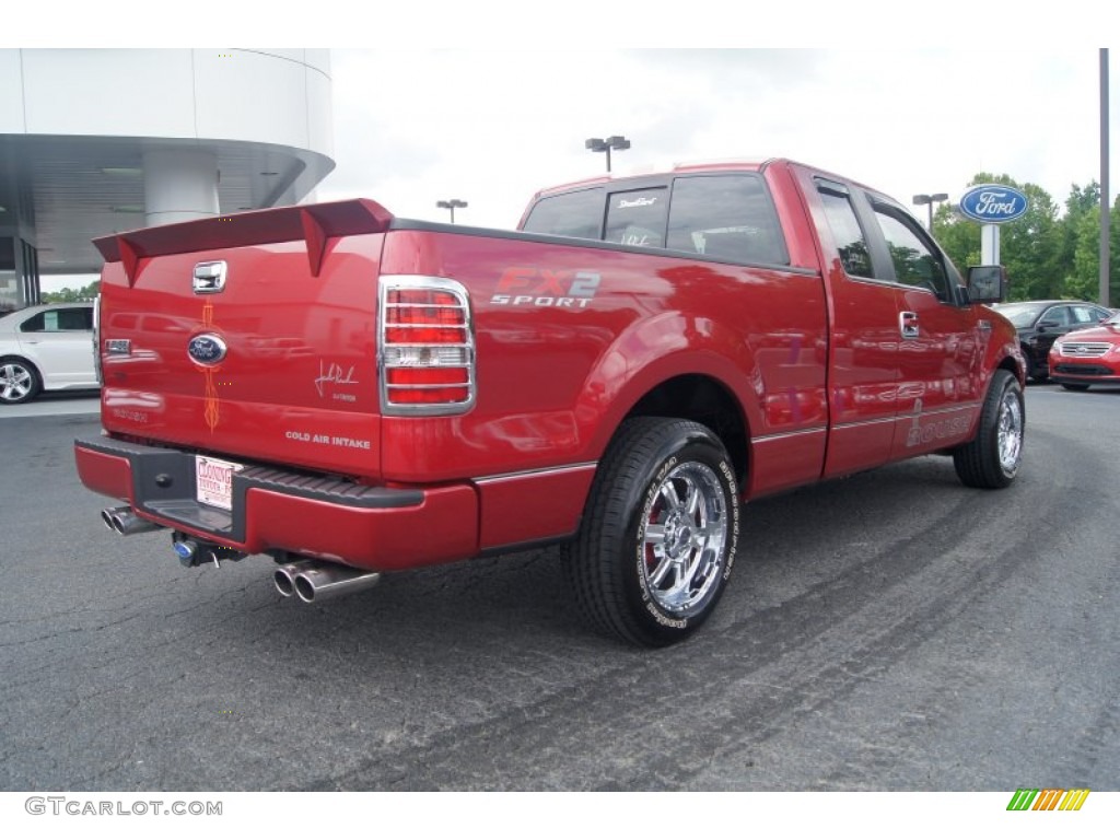 2007 F150 FX2 Sport SuperCab - Redfire Metallic / Black/Red photo #3