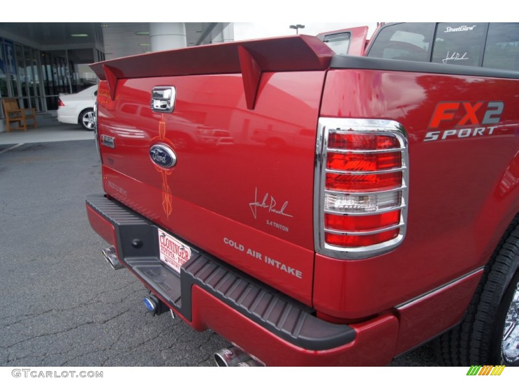 2007 F150 FX2 Sport SuperCab - Redfire Metallic / Black/Red photo #18