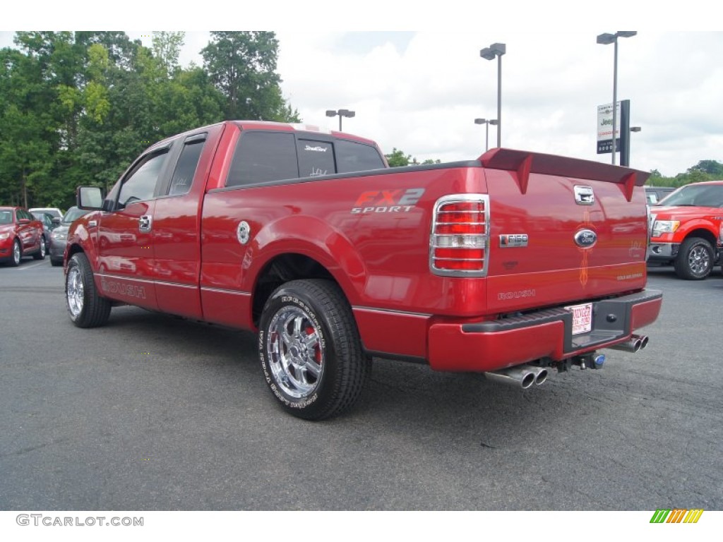 2007 F150 FX2 Sport SuperCab - Redfire Metallic / Black/Red photo #39
