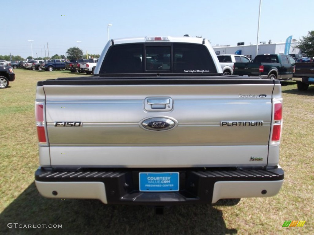 2010 F150 Platinum SuperCrew - Ingot Silver Metallic / Medium Stone Leather/Sienna Brown photo #3