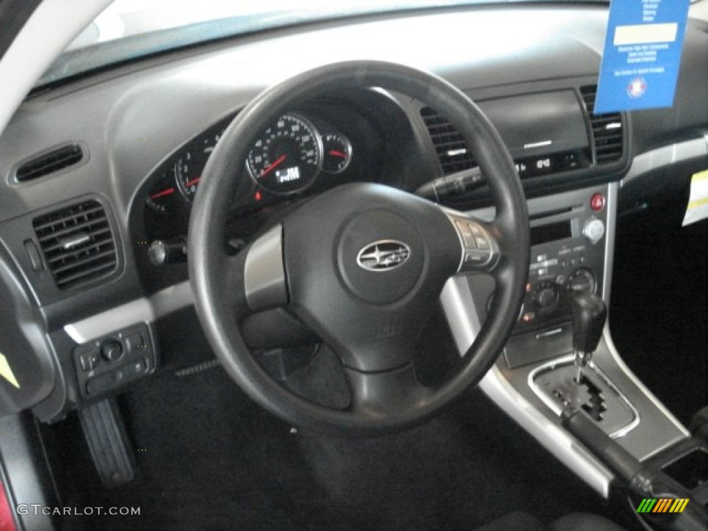 2009 Legacy 2.5i Sedan - Ruby Red Pearl / Off Black photo #10