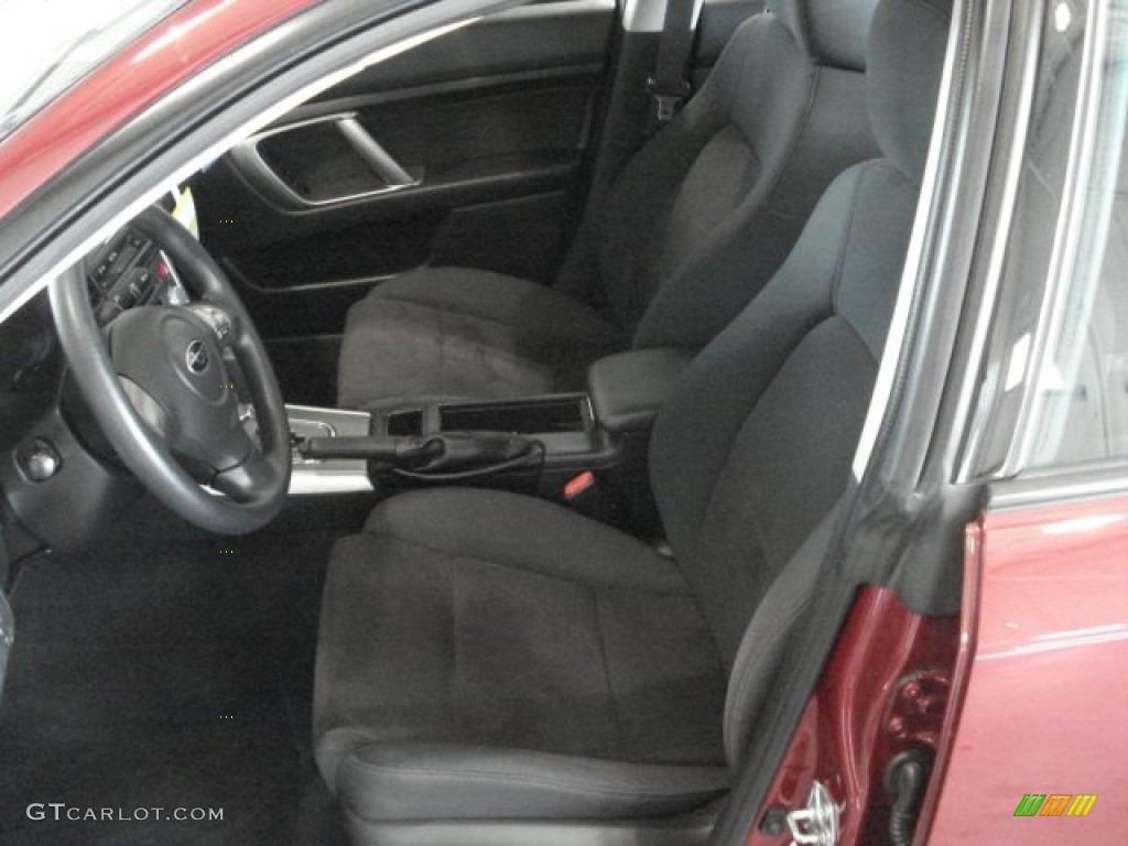 2009 Legacy 2.5i Sedan - Ruby Red Pearl / Off Black photo #11