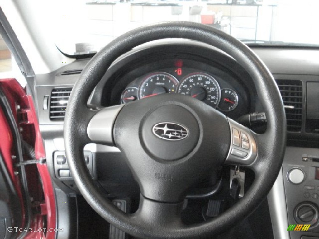 2009 Legacy 2.5i Sedan - Ruby Red Pearl / Off Black photo #22