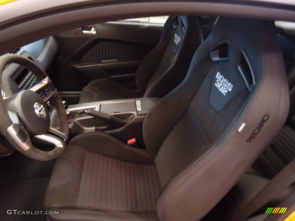Charcoal Black/Recaro Sport Seats Interior 2013 Ford Mustang Boss 302 Photo #67854993