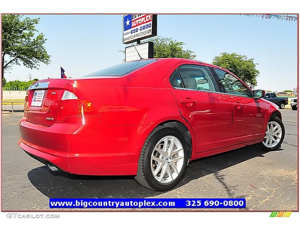 2011 Fusion SEL V6 - Red Candy Metallic / Medium Light Stone photo #8