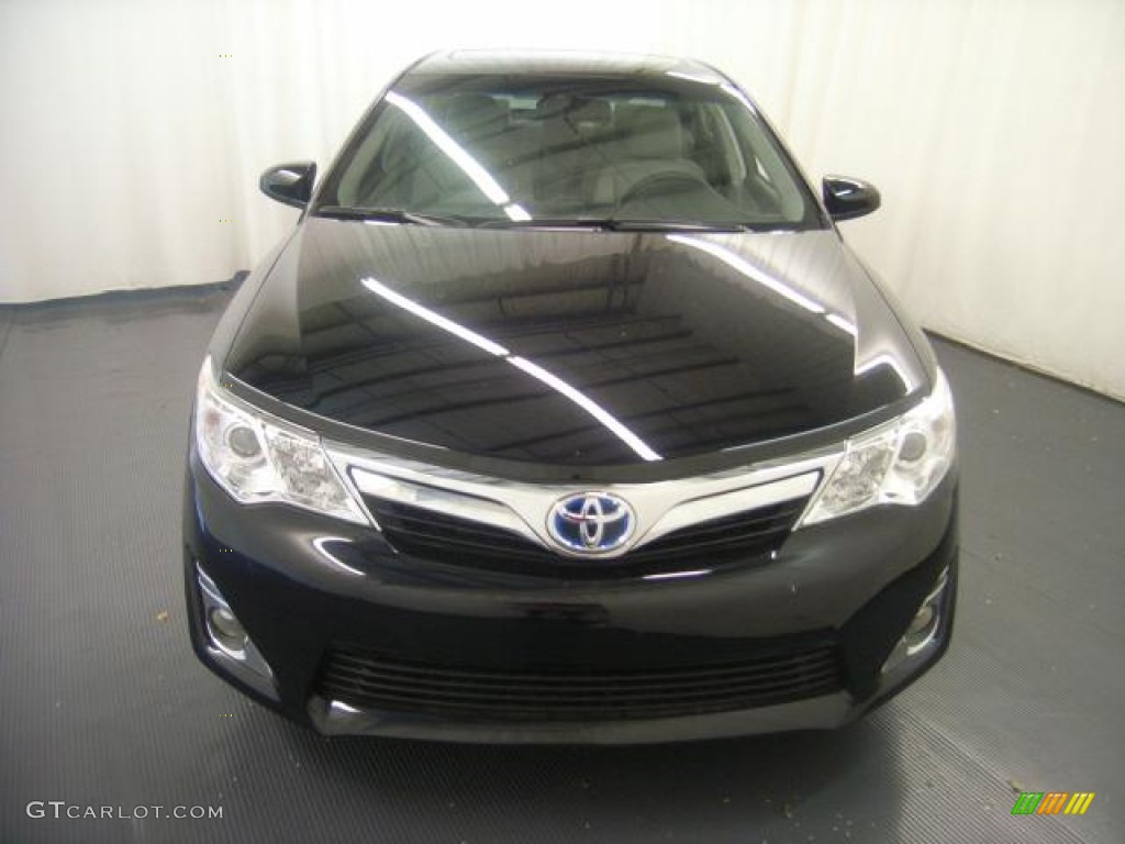 2012 Camry Hybrid XLE - Attitude Black Metallic / Ash photo #2