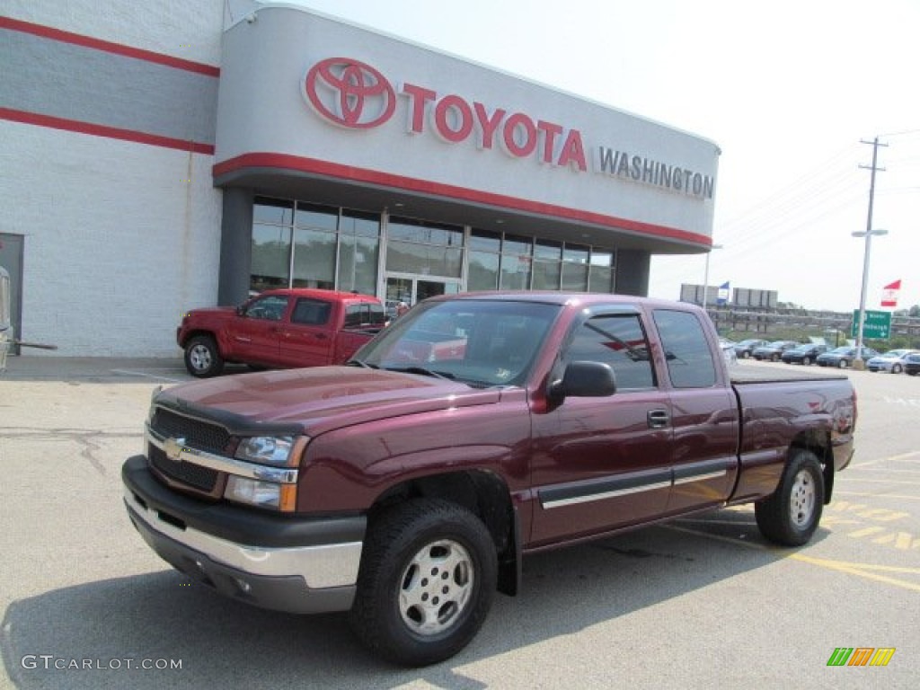 2003 Silverado 1500 Z71 Extended Cab 4x4 - Dark Carmine Red Metallic / Dark Charcoal photo #1