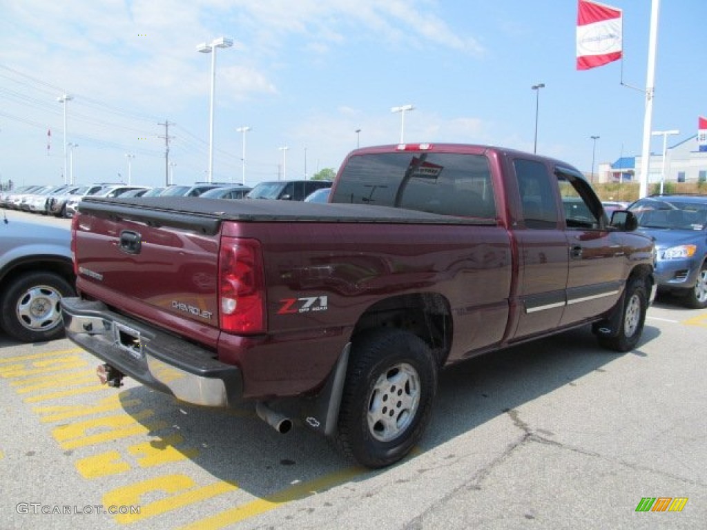 2003 Silverado 1500 Z71 Extended Cab 4x4 - Dark Carmine Red Metallic / Dark Charcoal photo #8