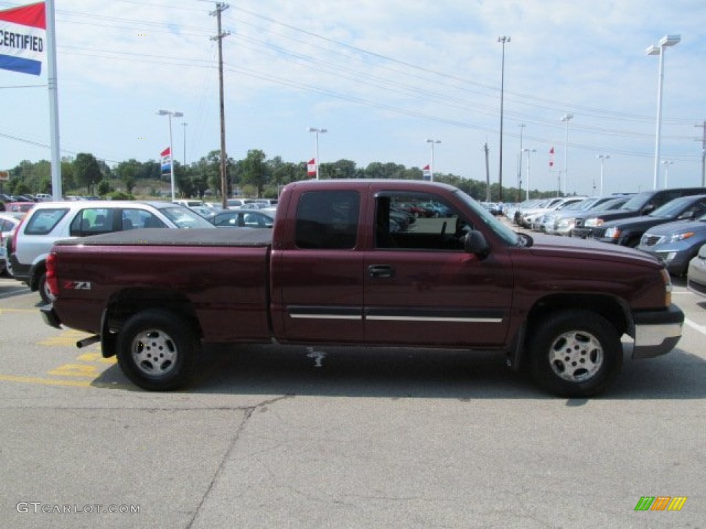 2003 Silverado 1500 Z71 Extended Cab 4x4 - Dark Carmine Red Metallic / Dark Charcoal photo #9