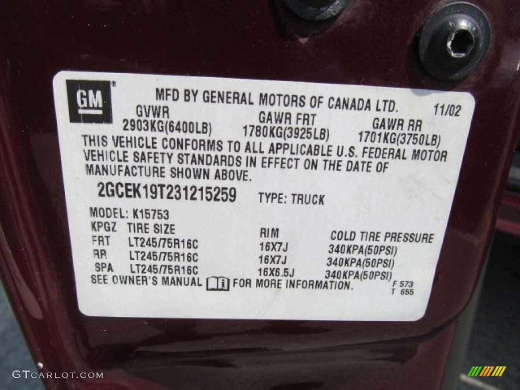 2003 Silverado 1500 Z71 Extended Cab 4x4 - Dark Carmine Red Metallic / Dark Charcoal photo #19
