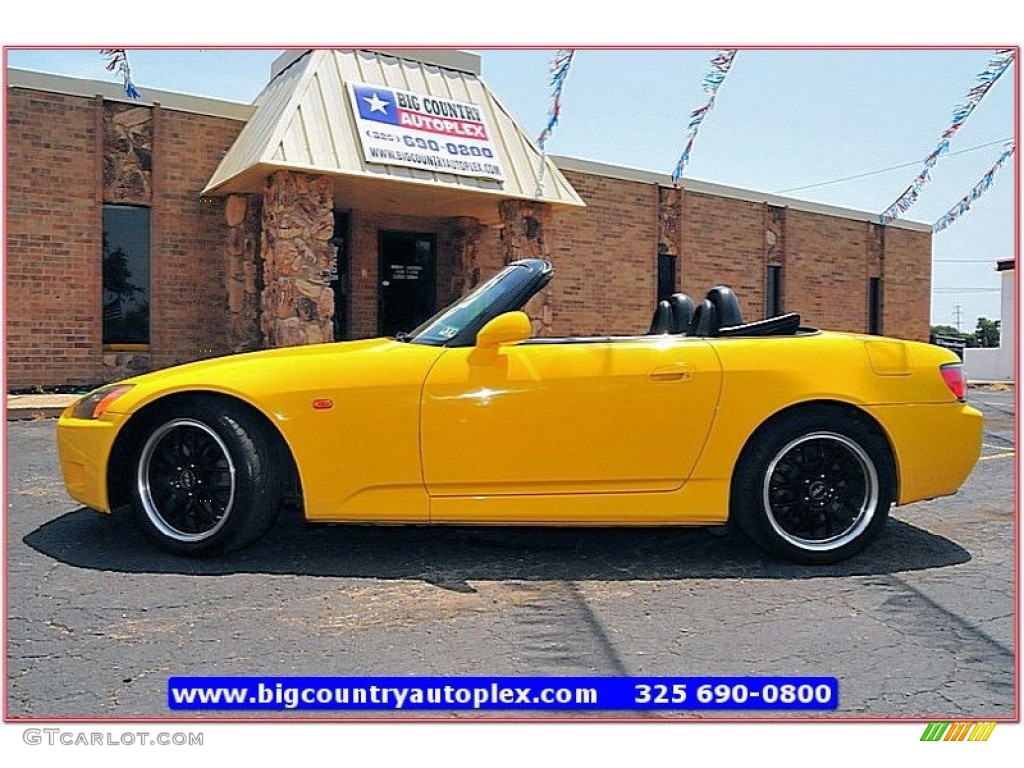 2001 S2000 Roadster - Spa Yellow / Black photo #2