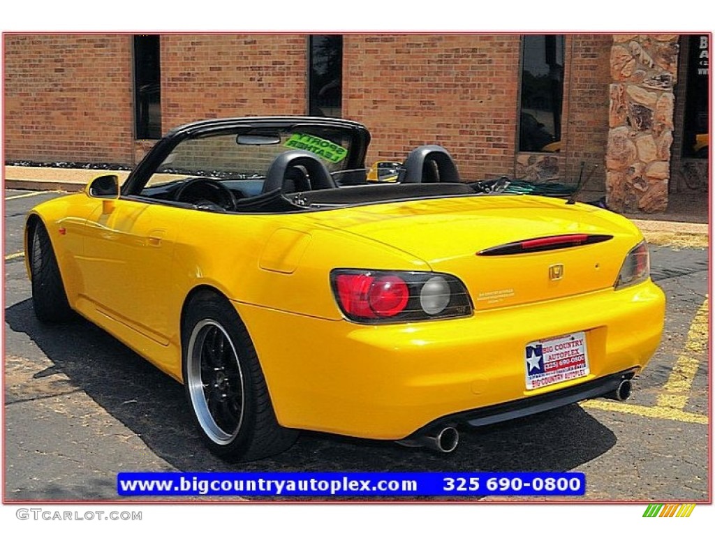 2001 S2000 Roadster - Spa Yellow / Black photo #3