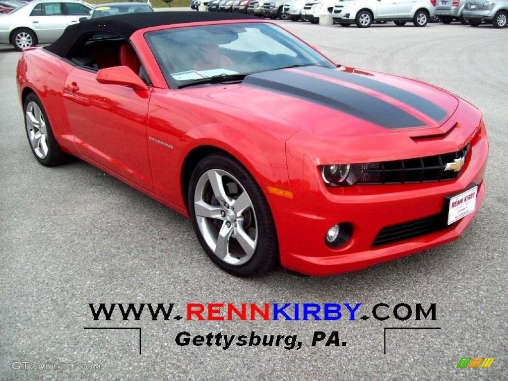 2011 Camaro SS/RS Convertible - Victory Red / Titanium/Torch Red photo #1