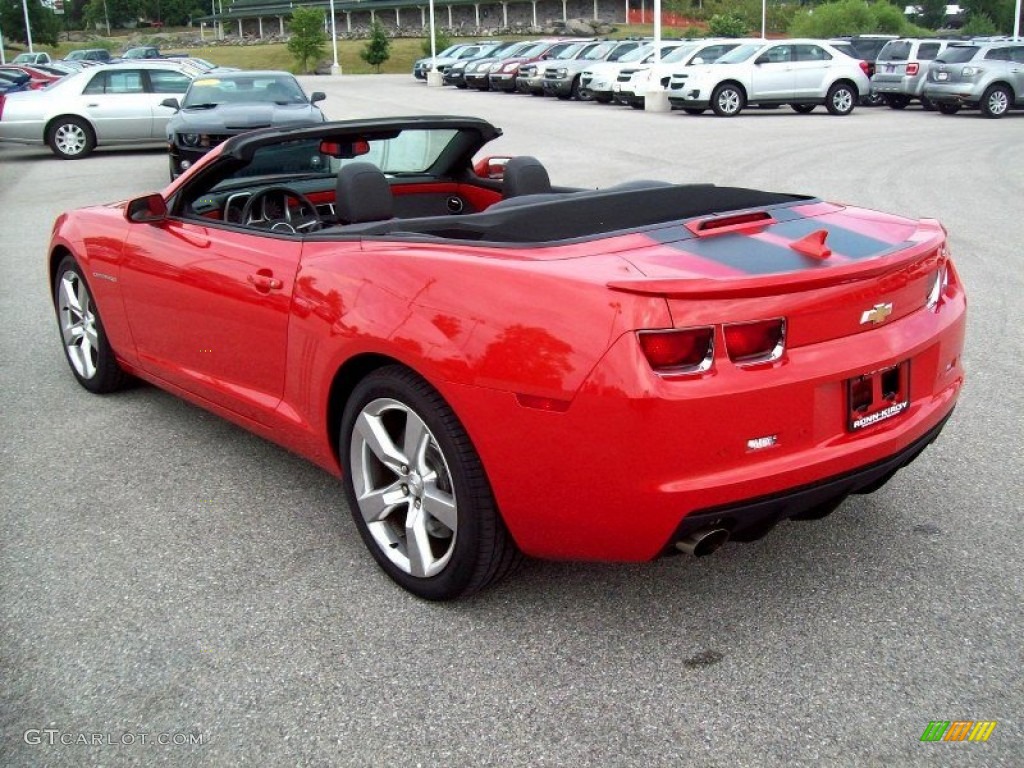 2011 Camaro SS/RS Convertible - Victory Red / Titanium/Torch Red photo #2