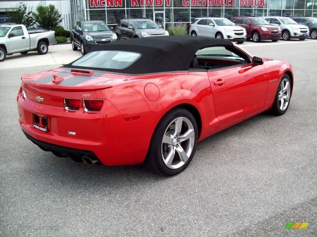 2011 Camaro SS/RS Convertible - Victory Red / Titanium/Torch Red photo #12