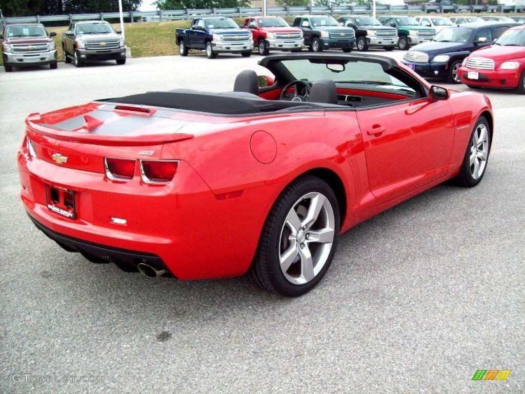 2011 Camaro SS/RS Convertible - Victory Red / Titanium/Torch Red photo #14