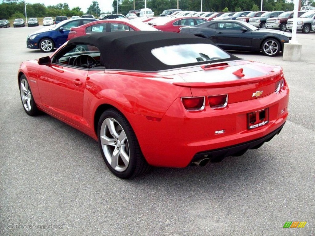 2011 Camaro SS/RS Convertible - Victory Red / Titanium/Torch Red photo #15