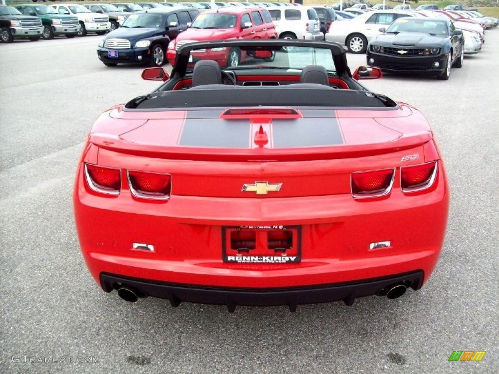 2011 Camaro SS/RS Convertible - Victory Red / Titanium/Torch Red photo #21