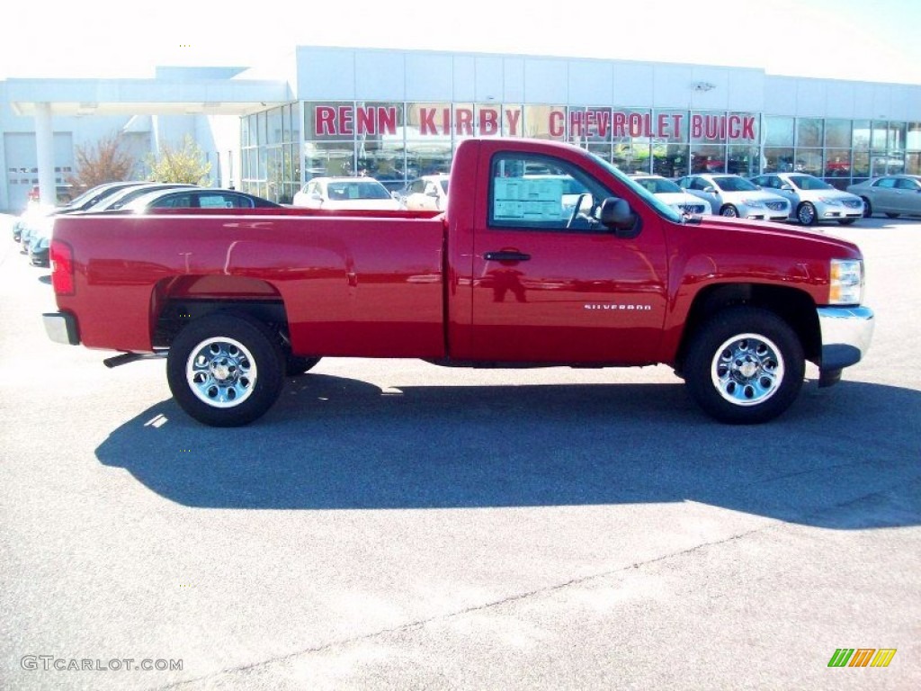 2012 Silverado 1500 Work Truck Regular Cab - Victory Red / Dark Titanium photo #3