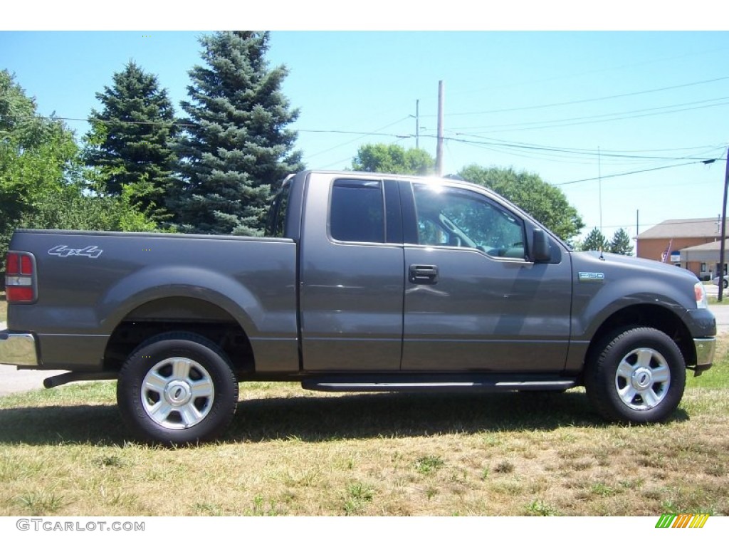 2004 F150 XLT SuperCab 4x4 - Dark Shadow Grey Metallic / Dark Flint photo #7