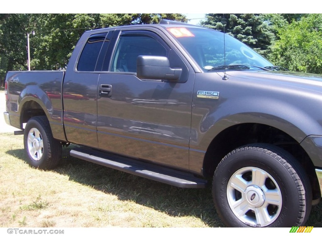 2004 F150 XLT SuperCab 4x4 - Dark Shadow Grey Metallic / Dark Flint photo #8