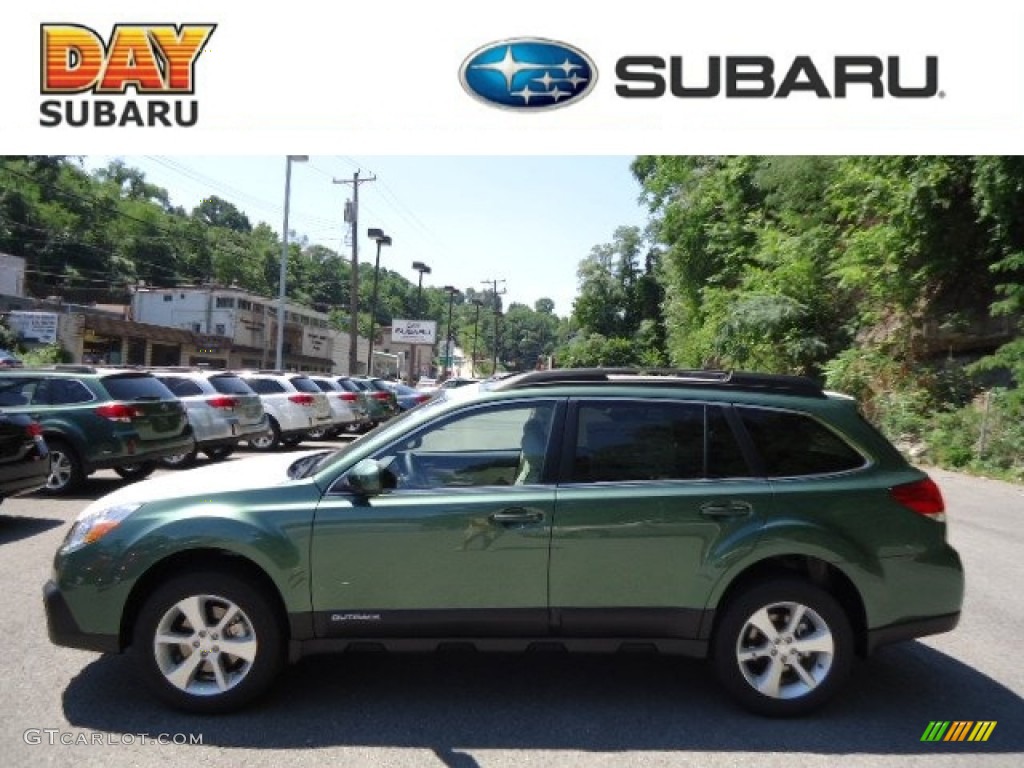 2013 Outback 3.6R Limited - Cypress Green Pearl / Warm Ivory Leather photo #1