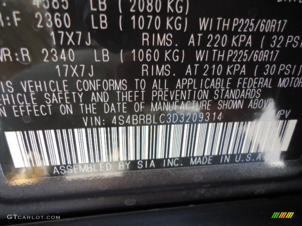 2013 Outback 2.5i Limited - Graphite Gray Metallic / Black photo #13
