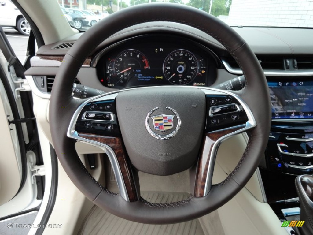 2013 Cadillac XTS Premium AWD Shale/Cocoa Steering Wheel Photo #67862926