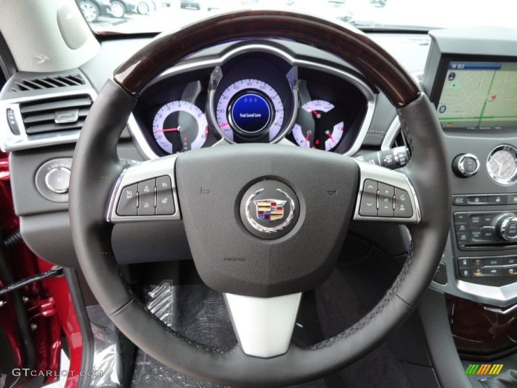 2012 Cadillac SRX Performance Ebony/Ebony Steering Wheel Photo #67863517