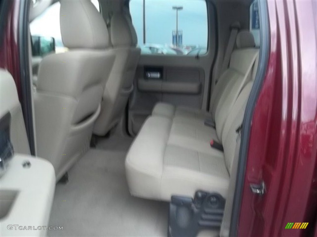 2006 F150 XLT SuperCrew - Dark Toreador Red Metallic / Tan photo #10