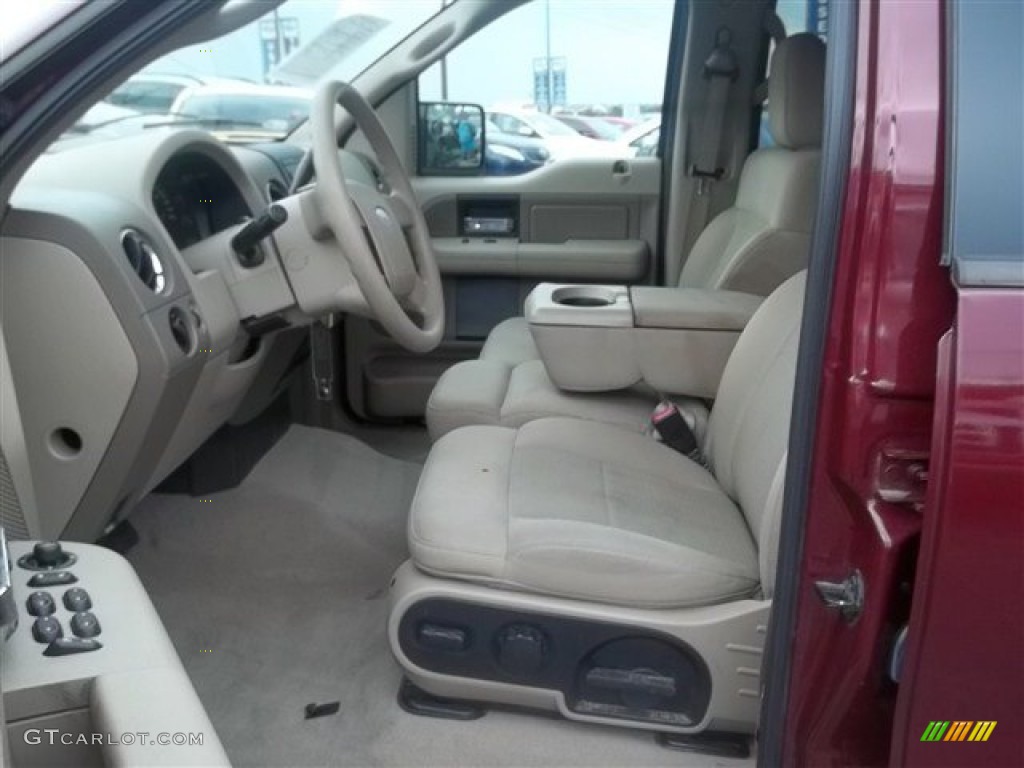 2006 F150 XLT SuperCrew - Dark Toreador Red Metallic / Tan photo #12