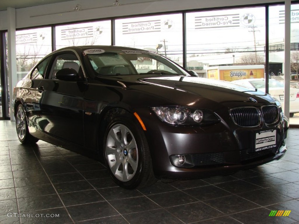 2008 3 Series 328xi Coupe - Sparkling Graphite Metallic / Oyster photo #3