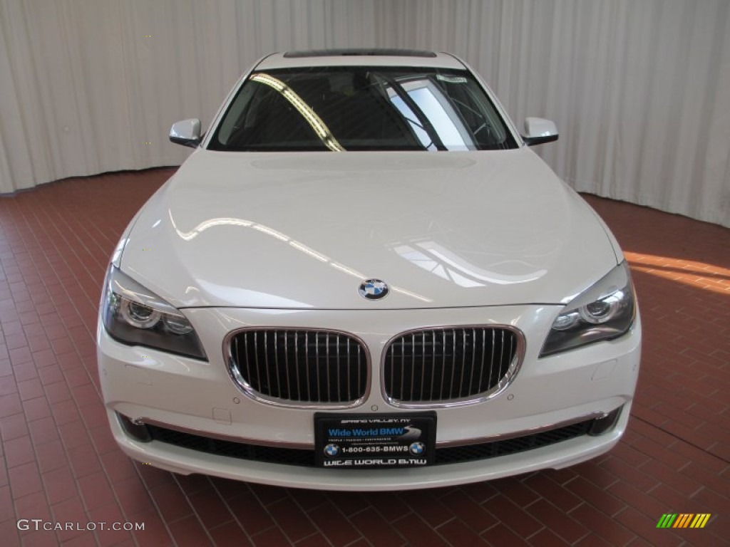 2012 7 Series 750Li xDrive Sedan - Mineral White Metallic / Black photo #2