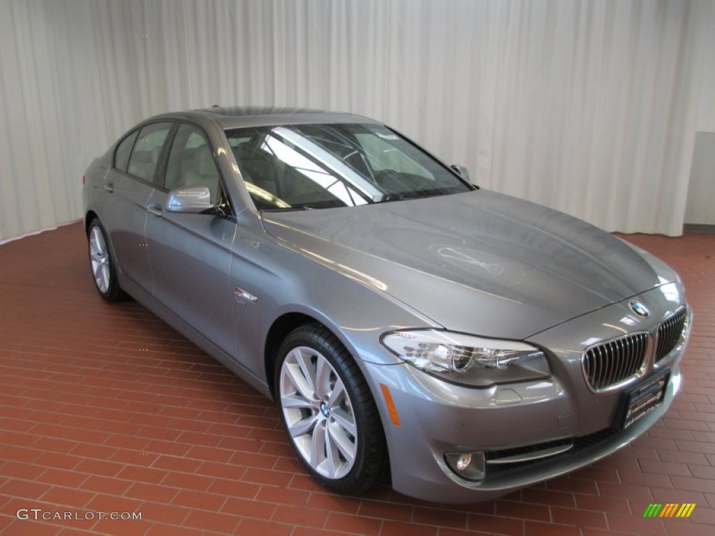 2012 5 Series 535i xDrive Sedan - Space Gray Metallic / Oyster/Black photo #1