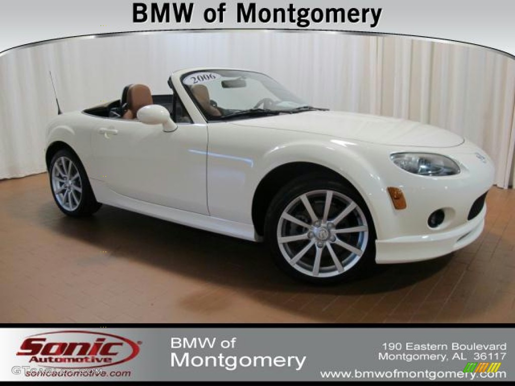 2006 MX-5 Miata Grand Touring Roadster - Marble White / Tan photo #1