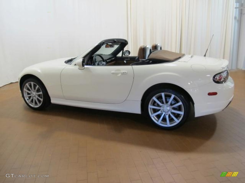 2006 MX-5 Miata Grand Touring Roadster - Marble White / Tan photo #8