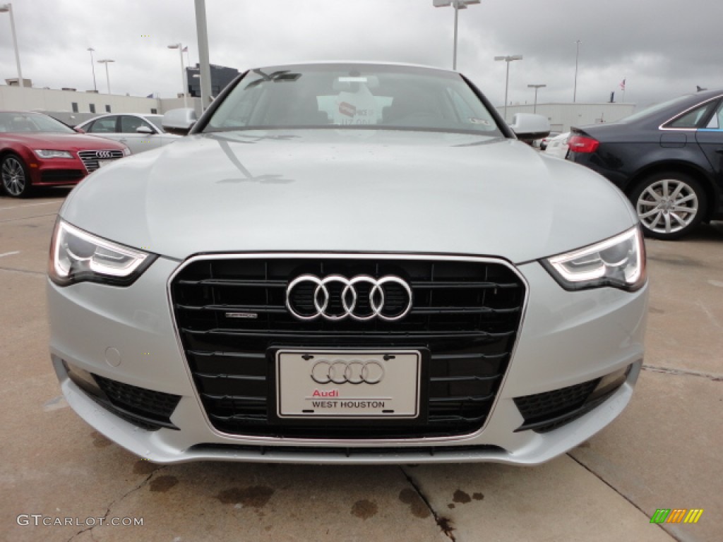 2013 A5 2.0T quattro Coupe - Ice Silver Metallic / Black photo #2