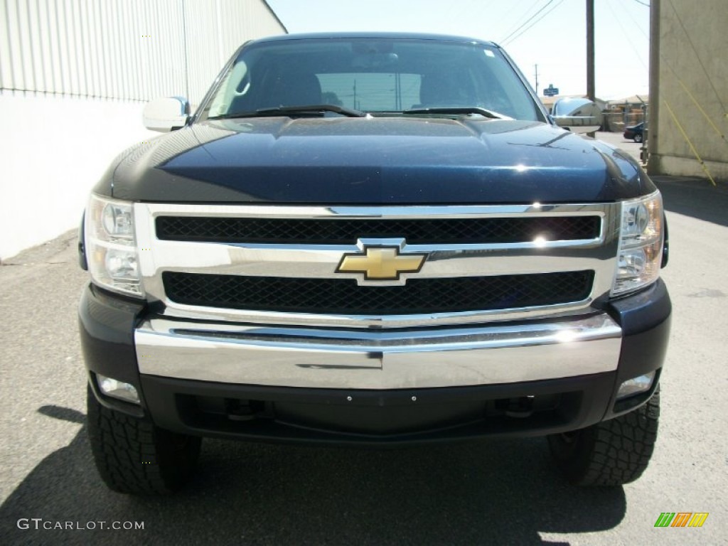 2008 Silverado 1500 LT Crew Cab 4x4 - Dark Blue Metallic / Ebony photo #6