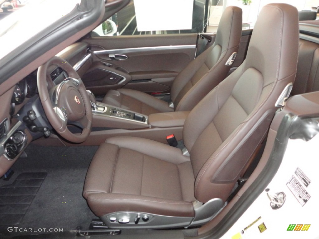 Espresso Natural Leather Interior 2012 Porsche New 911 Carrera Cabriolet Photo #67870504