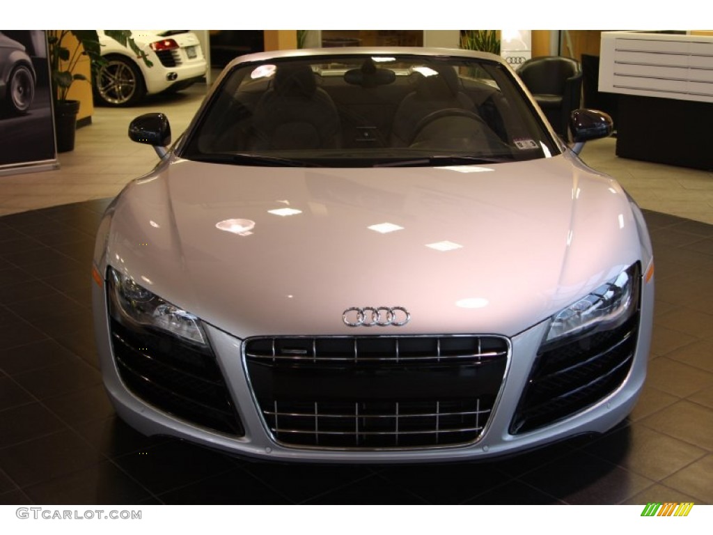 Ice Silver Metallic 2012 Audi R8 Spyder 5.2 FSI quattro Exterior Photo #67871281