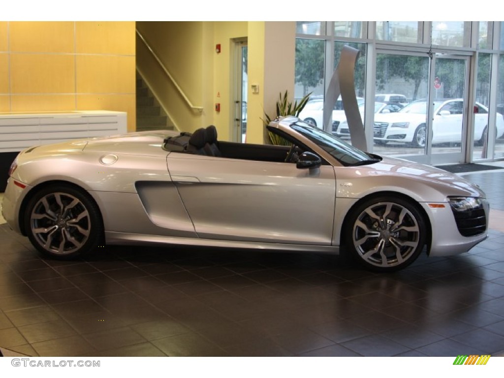 Ice Silver Metallic 2012 Audi R8 Spyder 5.2 FSI quattro Exterior Photo #67871350