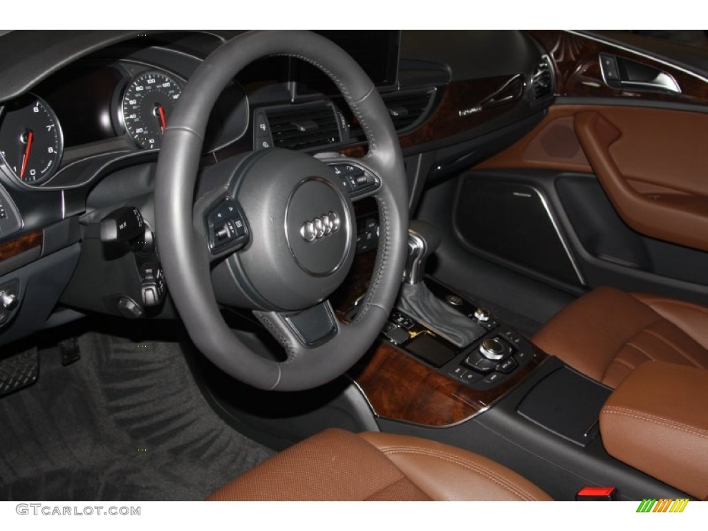 Nougat Brown Interior 2012 Audi A6 3.0T quattro Sedan Photo #67871752
