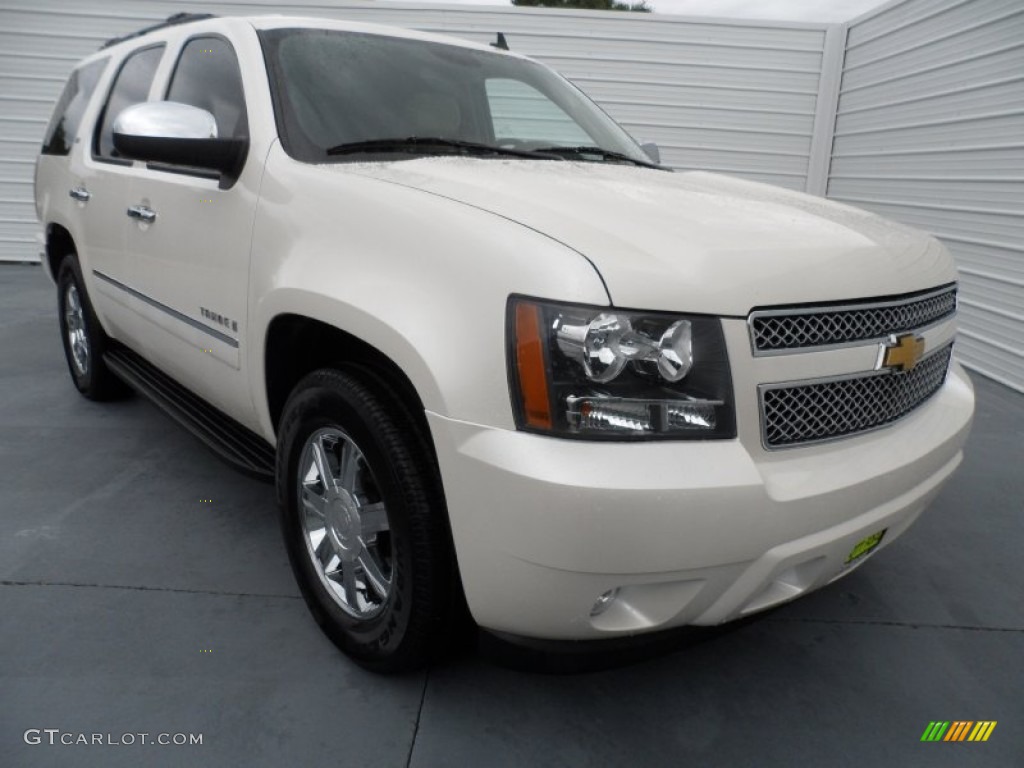 2009 Tahoe LTZ - White Diamond Tricoat / Light Cashmere photo #1