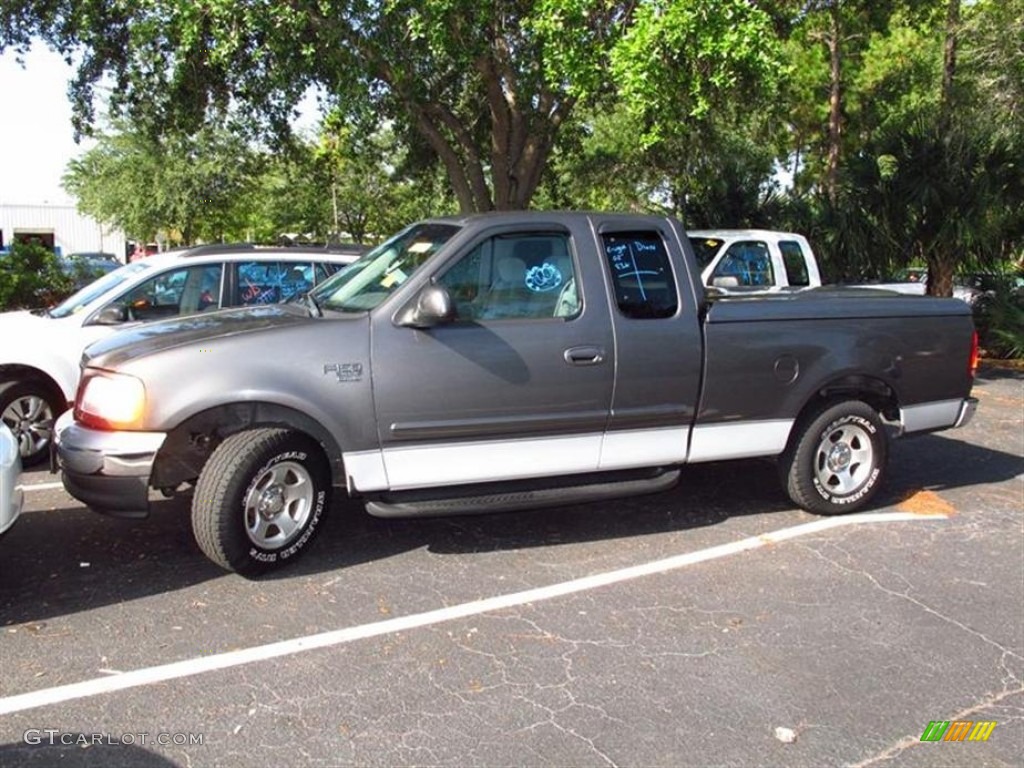 2002 F150 XLT SuperCab - Dark Shadow Grey Metallic / Dark Graphite photo #4