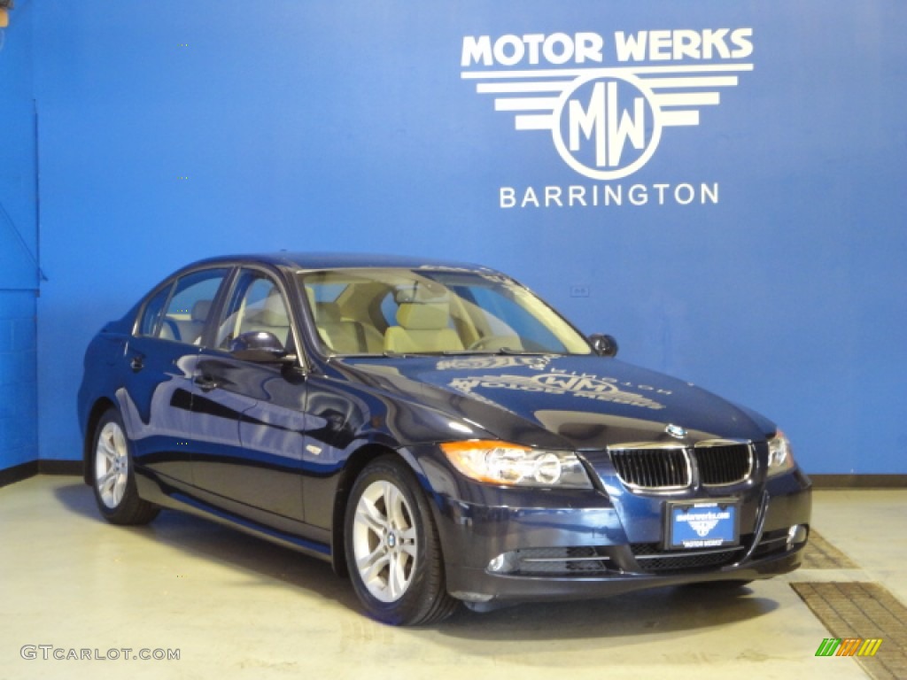 2008 3 Series 328i Sedan - Monaco Blue Metallic / Beige Dakota Leather photo #1