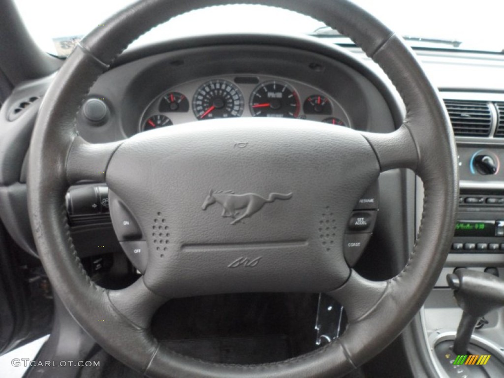 2003 Ford Mustang Mach 1 Coupe Dark Charcoal Steering Wheel Photo #67876273