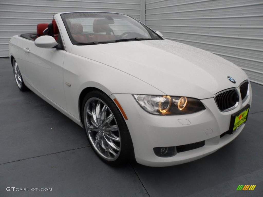 2008 3 Series 328i Convertible - Alpine White / Coral Red/Black photo #1