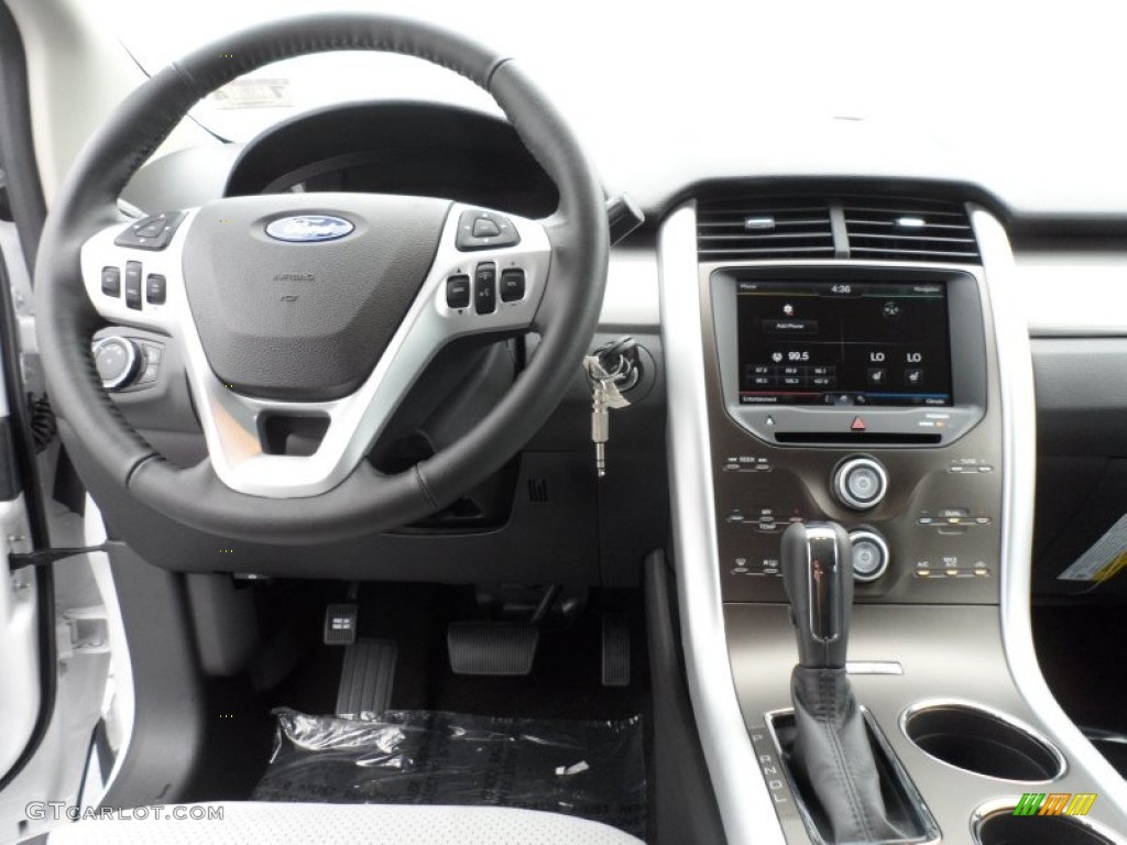 2013 Ford Edge SEL EcoBoost SEL Appearance Charcoal Black/Gray Alcantara Dashboard Photo #67878778