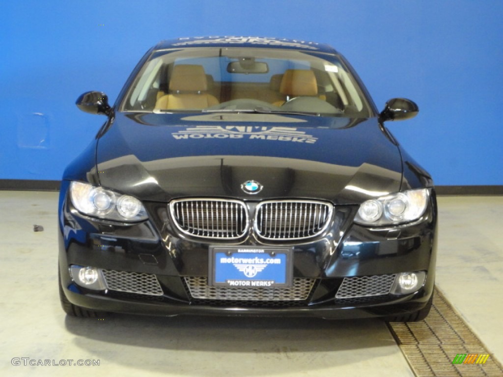 2009 3 Series 335xi Coupe - Black Sapphire Metallic / Saddle Brown Dakota Leather photo #2