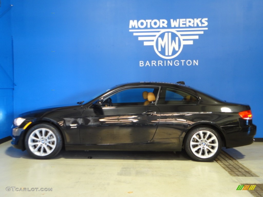 2009 3 Series 335xi Coupe - Black Sapphire Metallic / Saddle Brown Dakota Leather photo #6